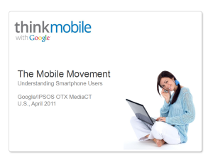 Cover shot to The Mobile Movement, a report by Google and IPSOS OTX Media CT